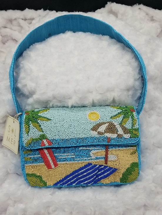 Sol And Mer Handbags - Sol and Mer New with Tags Blue, Green, Tan and Red Summer Beach Shoulder Handbag